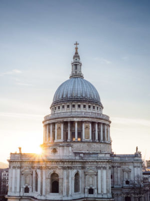 St Paul's Cathedral at sunset